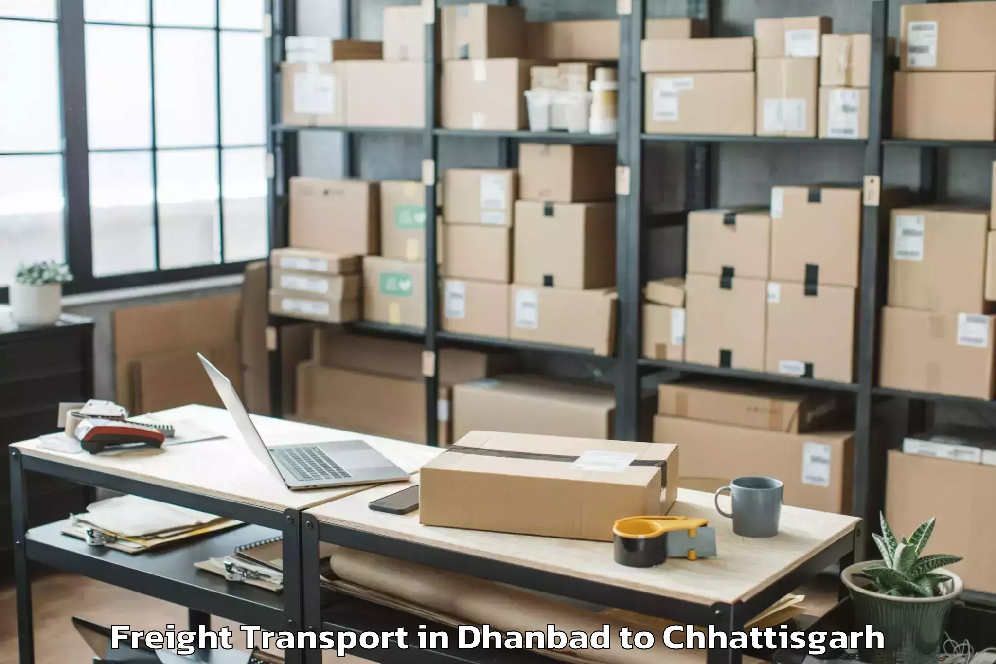 Easy Dhanbad to Nit Raipur Freight Transport Booking